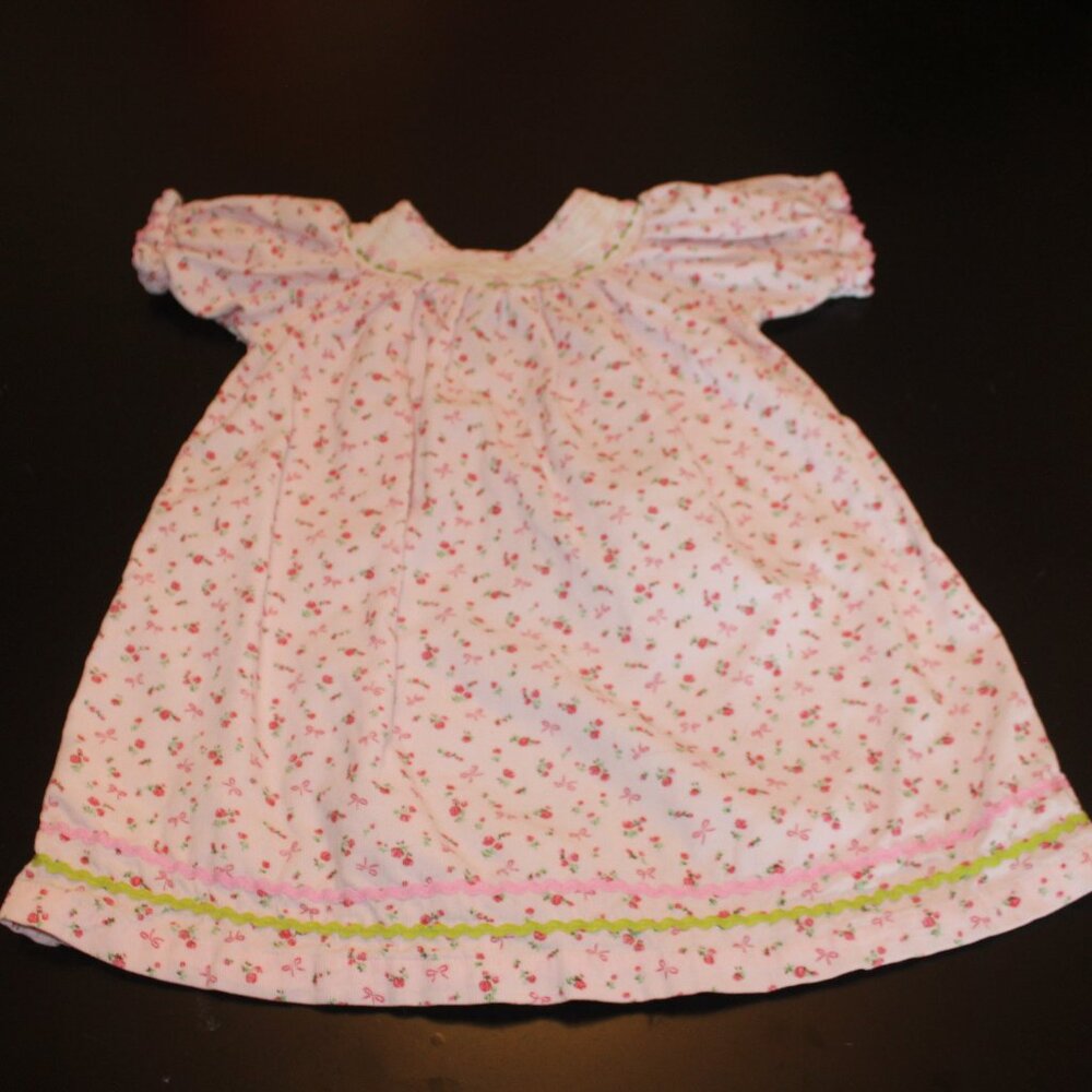 5T Girls Lil Cactus Floral Ribbon Pink Corduroy Dress